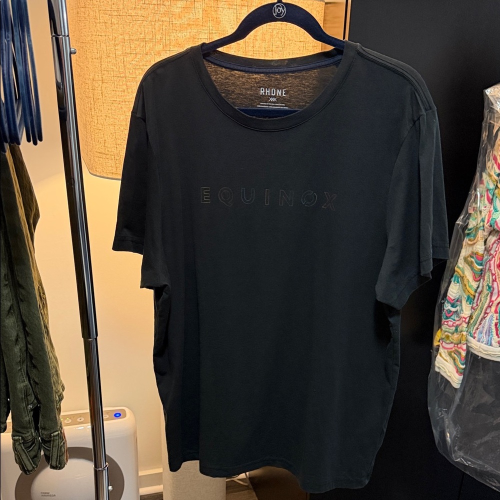 RHONE Black Equinox Pride Logo Short Sleeve Crew Tee